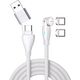 Καλώδιο USB 4smarts 4smarts USB-C/A 540° Μαγνητικό Καλώδιο GravityCord 100W 1,8m λευκό