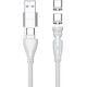 Καλώδιο USB 4smarts 4smarts USB-C/A 540° Μαγνητικό Καλώδιο GravityCord 100W 1,8m λευκό