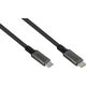 Καλώδιο USB TRITON GoodConnections USB-C 4.0 (ST-ST) 1,8m Καλώδιο σύνδεσης Υφασμάτινο περίβλημα 100W 8K 30Hz Ανθρακί