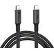 Καλώδιο USB TRITON GoodConnections USB-C 4.0 (ST-ST) 1,8m Καλώδιο σύνδεσης Υφασμάτινο περίβλημα 100W 8K 30Hz Ανθρακί