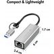 Adapter USB LogiLink LogiLink USB-A/-C auf 2,5G Ethernet-Netzwerkadapter grau