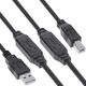 Kabel USB Vision INLINE USB 2.0 Aktivkabel mit Signalverstaerkung St A an St B 15m