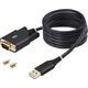 StarTech 1P6FFC-USB-SERIAL kabel równoległy Czarny 2 m USB Typu-A DB-9