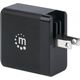 MANHATTAN GaN Power Delivery USB-Ladegeraet USB-Netzteil USB-C PD-Port bis 65W auswechselbare Stecker fuer EU, UK und US