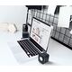MANHATTAN Lautsprecher f�r PC und Laptop 2600 Series zwei verbundene Lautsprecher 1,4 m USB-Kabel USB-C/USB-A-Adapter schwarz/silber