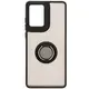 Bizon Case Hybrid Ring Motorola Moto G85 5G smoky with a black frame
