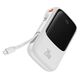 Baseus Qpow Digital Display Power Bank with Fast Charging 10000mAh 20W QC/PD/SCP/FCP with Built-in Lightning Cable White