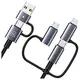 USAMS USB-A, USB-C / USB-C, Lightning, MicroUSB cable Fast charging 60W 1.2m Data Cable Digital display Aluminium Alloy Seria Sufeng