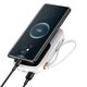 Baseus Qpow Digital Display powerbank with fast charging 10000mAh 22.5W QC/PD/SCP/FCP with built-in USB-C cable white