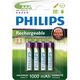 Philips Akumulator AAA / R03 1000mAh 4 szt.