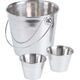 Excellent Houseware Wiaderko na FRYTKI przystawki przekąski + 2x miseczka na sosy dipy