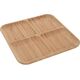 Excellent Houseware Talerz drewniany BAMBUSOWY dzielony kwadratowy taca patera 30x30 cm