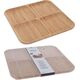 Excellent Houseware Talerz drewniany BAMBUSOWY dzielony kwadratowy taca patera 30x30 cm