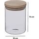 Secret de Gourmet Słoik na żywność sypką z drewnianym wieczkiem, 600 ml