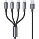 Kabel USB Usams USAMS Kabel 4w1 2xUSB-C/Lightning/MicroU SB 15W 1,2m Aluminum Alloy Data Cable Sufeng Series SJ739USB101 (US-SJ739)