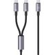 Kabel USB Usams USAMS Kabel 2w1 2xUSB-C 72W 1,2m          Aluminum Alloy Data Cable Sufeng Series SJ740USB101 (US-SJ740)