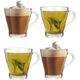 Excellent Houseware Szklanki do kawy herbaty, 4 sztuki x 300 ml