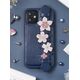Kingxbar Kingxbar Sweet Series żelowe etui ozdobione oryginalnymi Kryształami Swarovskiego z podstawką iPhone 12 mini niebieski uniwersalny