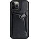 Nillkin Nillkin Aoge Leather Case elastyczne pancerne etui z prawdziwej skóry z kieszonką iPhone 12 mini czarny