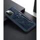 Nillkin Nillkin Aoge Leather Case elastyczne pancerne etui z prawdziwej skóry z kieszonką iPhone 12 mini czarny