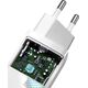 Ładowarka Baseus GaN Lite 1x USB-A 1x USB-C 3 A (CCGAN2L-B02)