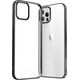 Joyroom Joyroom New Beautiful Series ultra cienkie przezroczyste etui z metaliczną ramką do iPhone Pro Max 12 czarny (JR-BP796)