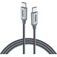 Kabel USB Choetech USB-C - USB-C 1.8 m Srebrny (6971824973099)