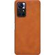 Nillkin Nillkin Qin Case etui do Xiaomi Poco M4 Pro 5G osłona na aparat kabura pokrowiec obudowa z klapką brązowy