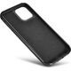 iCarer iCarer Leather Oil Wax etui pokryte naturalną skórą do iPhone 12 Pro Max czarny (ALI1206-BK)