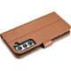 iCarer iCarer Haitang Leather Wallet Case skórzane etui do Samsung Galaxy S22+ (S22 Plus) portfel obudowa pokrowiec brązowy (AKSM05BN)