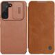 Nillkin Etui Nillkin QIN Pro do Samsung Galaxy S22+ (Brązowe) uniwersalny