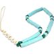 Guess Guess zawieszka GUSTPEARP Phone Strap niebieski/blue Heishi Beads