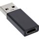 Adapter USB InLine USB-C - USB Czarny  (35810)