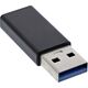 Adapter USB InLine USB-C - USB Czarny  (35810)