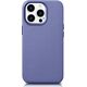 iCarer iCarer Case Leather pokrowiec etui z naturalnej skóry do iPhone 14 Pro Max jasnofioletowy (WMI14220708-LP) (kompatybilne z MagSafe)