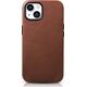 iCarer iCarer Oil Wax Premium Leather Case skórzane etui iPhone 14 Plus magnetyczne z MagSafe brązowy (WMI14220703-RB)
