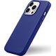 iCarer iCarer Litchi Premium Leather Case skórzane etui iPhone 14 Pro magnetyczne z MagSafe ciemnoniebieski (WMI14220710-DB)
