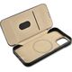 iCarer iCarer CE Oil Wax Premium Leather Folio Case skórzane etui iPhone 14 Plus z klapką magnetyczne MagSafe czarny (AKI14220707-BK)