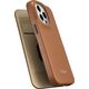 iCarer iCarer CE Premium Leather Folio Case skórzane etui iPhone 14 Pro z klapką magnetyczne MagSafe brązowy (WMI14220714-BN)