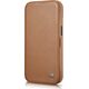 iCarer iCarer CE Premium Leather Folio Case skórzane etui iPhone 14 Pro z klapką magnetyczne MagSafe brązowy (WMI14220714-BN)