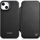 iCarer iCarer CE Premium Leather Folio Case skórzane etui iPhone 14 Plus z klapką magnetyczne MagSafe czarny (WMI14220715-BK)