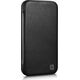 iCarer iCarer CE Premium Leather Folio Case skórzane etui iPhone 14 Plus z klapką magnetyczne MagSafe czarny (WMI14220715-BK)
