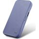 iCarer iCarer CE Premium Leather Folio Case skórzane etui iPhone 14 Pro Max z klapką magnetyczne MagSafe jasnofioletowy (WMI14220716-LP)