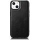 iCarer iCarer Leather Oil Wax etui pokryte naturalną skórą do iPhone 14 Plus (kompatybilne z MagSafe) czarny (WMI14220719-BK)