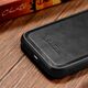 iCarer iCarer Leather Oil Wax etui pokryte naturalną skórą do iPhone 14 Plus (kompatybilne z MagSafe) czarny (WMI14220719-BK)