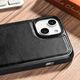 iCarer iCarer Leather Oil Wax etui pokryte naturalną skórą do iPhone 14 Plus (kompatybilne z MagSafe) czarny (WMI14220719-BK)