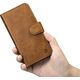iCarer iCarer Oil Wax Wallet Case 2in1 etui iPhone 14 Plus skórzany pokrowiec z klapką Anti-RFID brązowy (WMI14220723-TN)