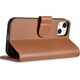 iCarer iCarer Wallet Case 2in1 etui iPhone 14 skórzany pokrowiec z klapką Anti-RFID brązowy (WMI14220725-BN)