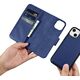 iCarer iCarer Wallet Case 2in1 etui iPhone 14 skórzany pokrowiec z klapką Anti-RFID niebieski (WMI14220725-BU)