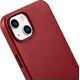 iCarer iCarer Case Leather pokrowiec etui z naturalnej skóry do iPhone 14 Plus czerwony (kompatybilne z MagSafe)